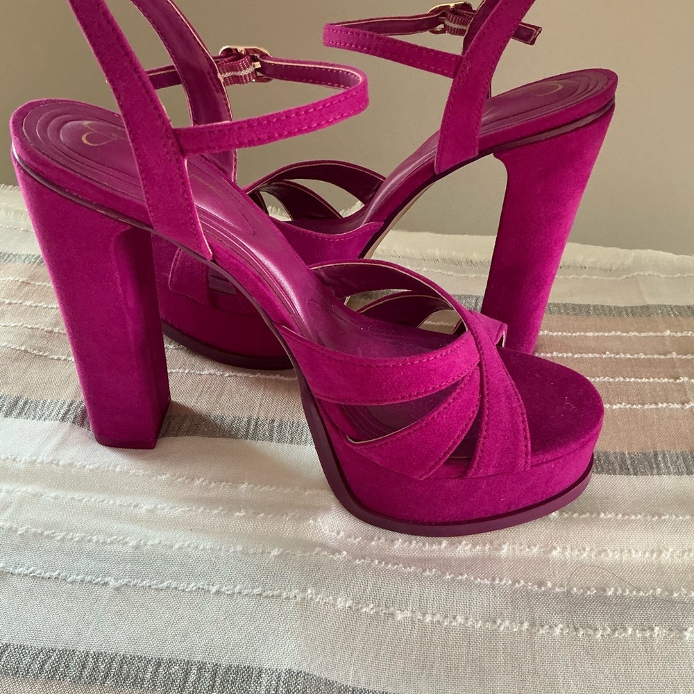 JESSICA SIMPSON Berry Blast Women's Giddings Sandal with Heel - Picture 13 of 15